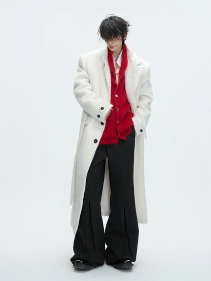 Textured Wool Long Coat WN22628