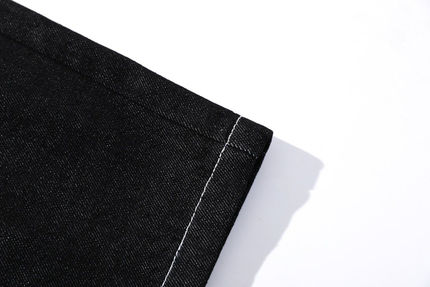 Raw Denim Deconstruction Wide Leg Half Pants WN26099