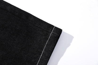 Raw Denim Deconstruction Wide Leg Half Pants WN26099