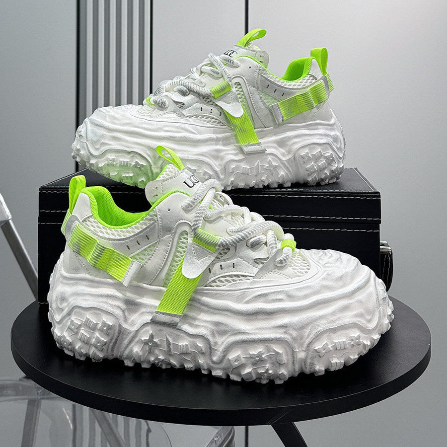 Strap Mesh Platform Chunky Sole Sneakers WN24656