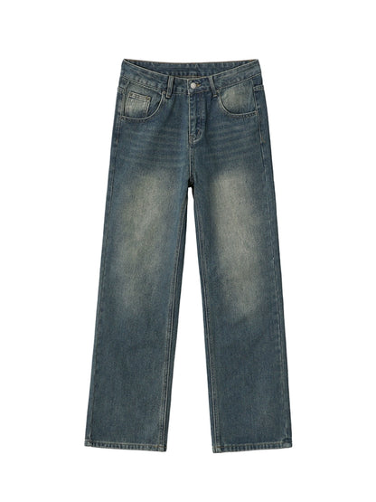 Washed Straight Wide Leg Denim Jeans WN20297
