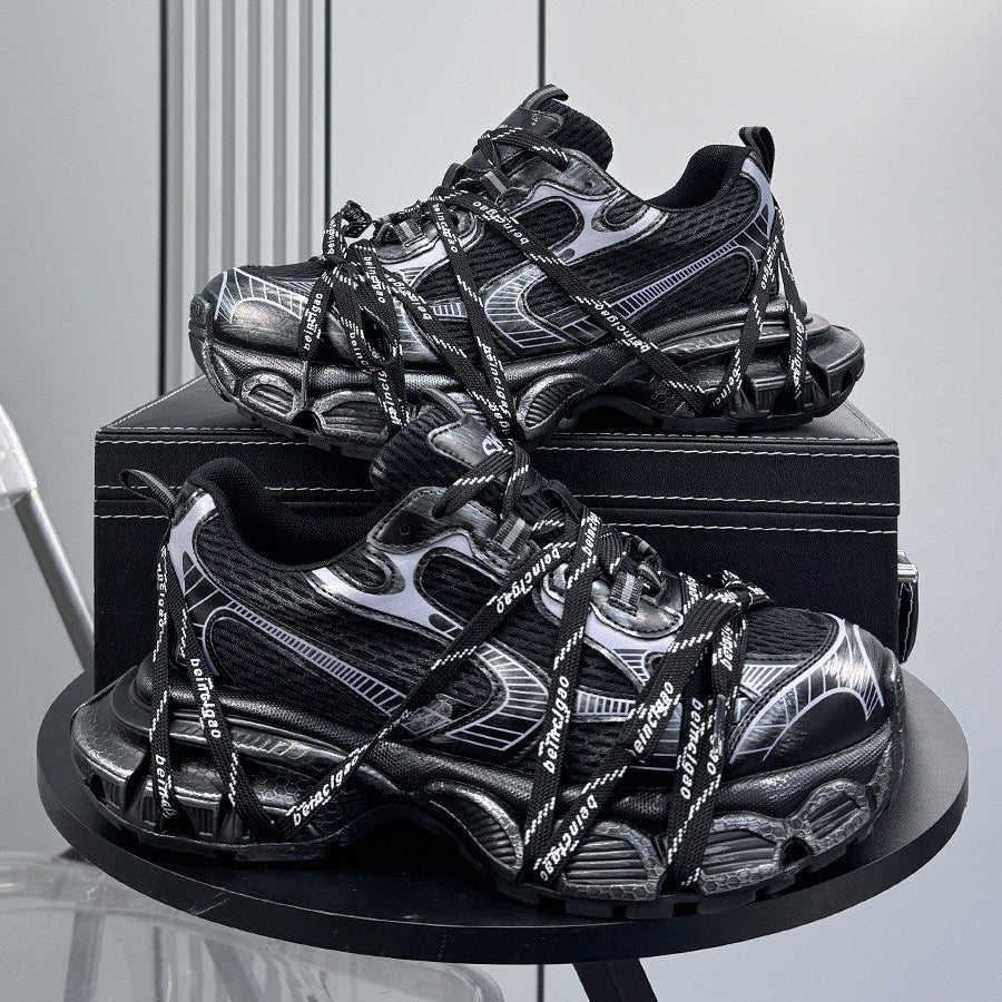 Chunky Platform Strappy Lace-Up Sneakers WN24854