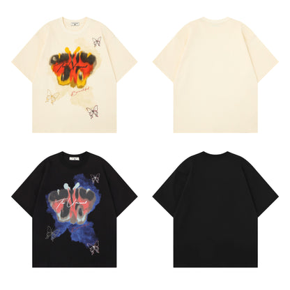 Butterfly Graphic Print Short Sleeve T-Shirt WN25493
