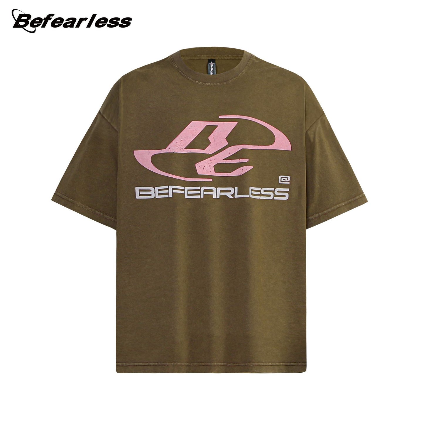 Washed Logo Print Oversize Short Sleeve T-Shirt WN26359
