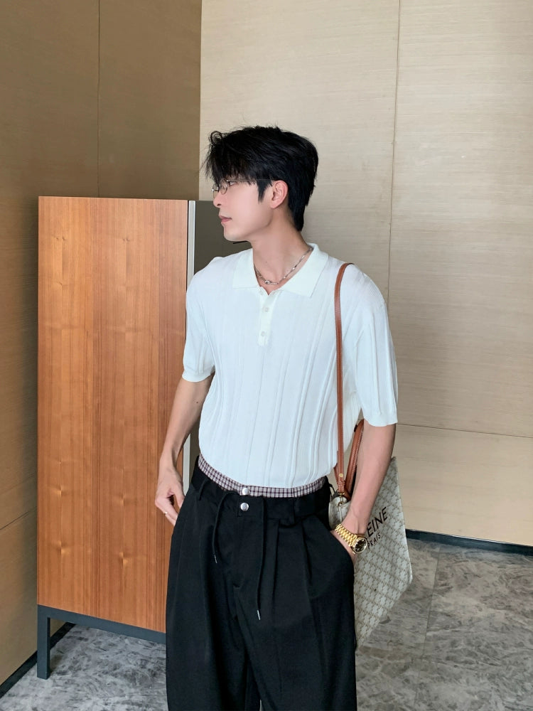 Lyocel Knit Short Sleeve Polo Shirt WN20433