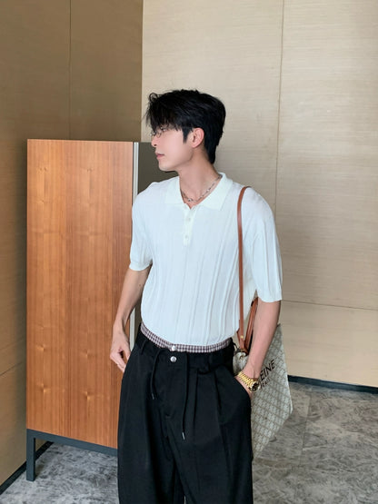 Lyocel Knit Short Sleeve Polo Shirt WN20433