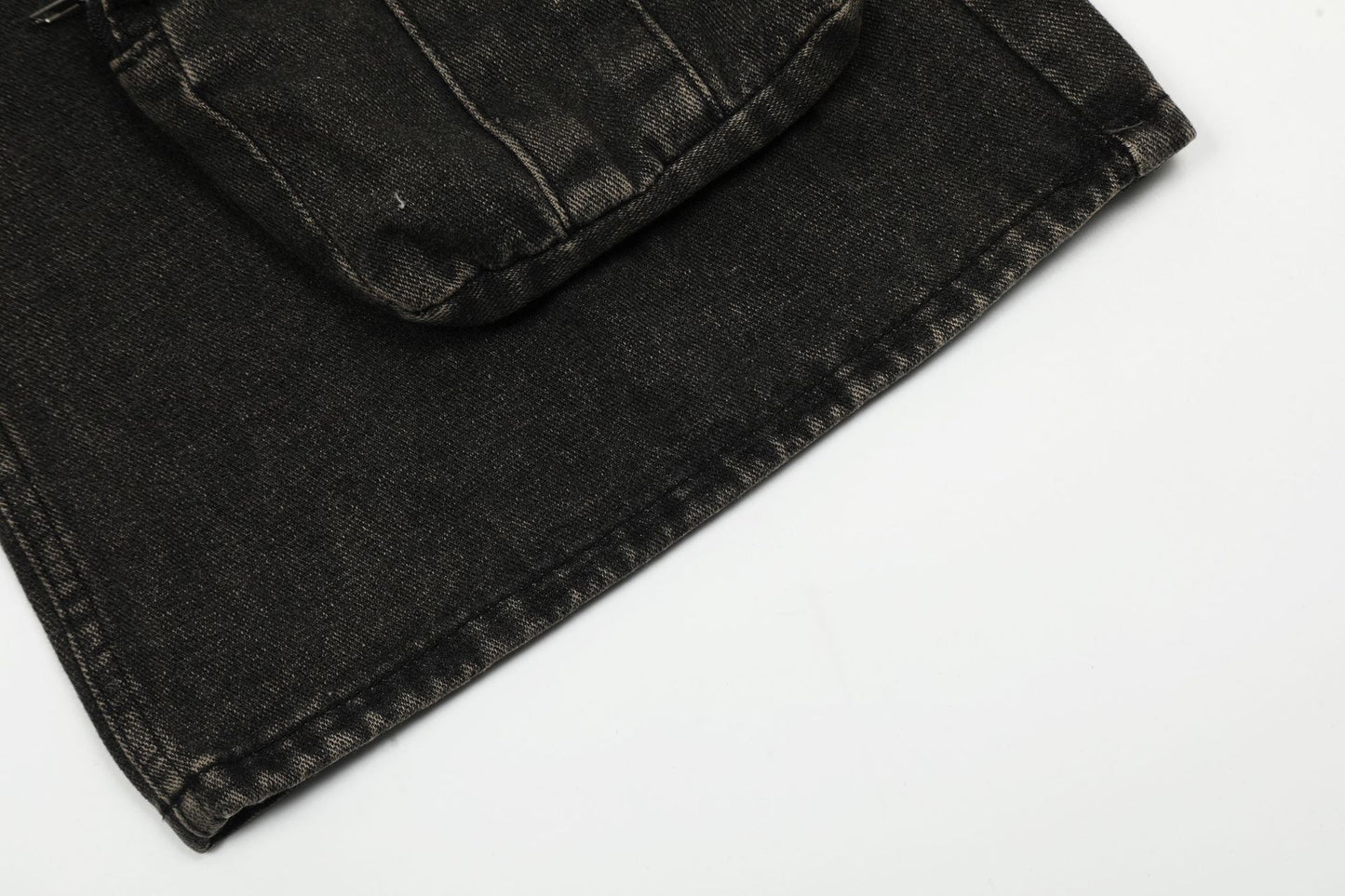 Damage Wide Leg Denim Jeans WN11006