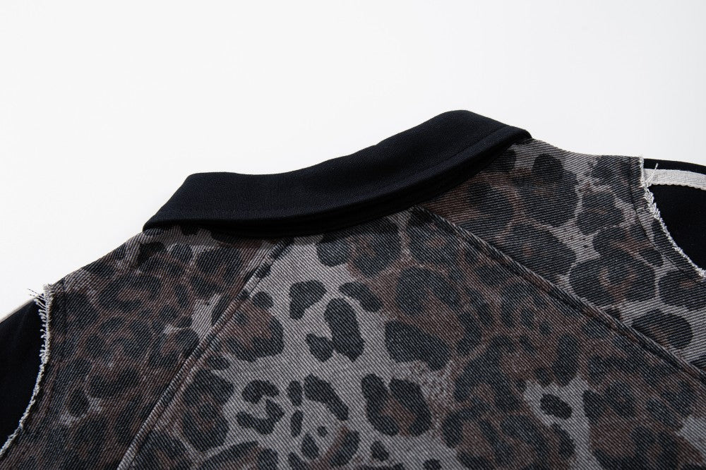 Leopard Embroidery Polo Shirt & Short Pants Setup WN27909
