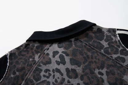 Leopard Embroidery Polo Shirt & Short Pants Setup WN27909