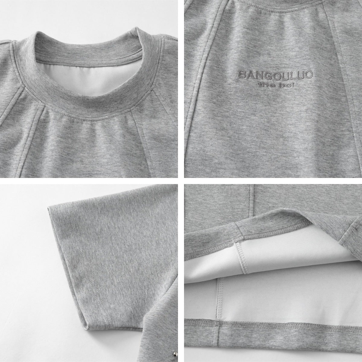 3D Tailoring Stud Letter Embroidery Short Sleeve T-Shirt WN26933