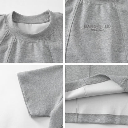 3D Tailoring Stud Letter Embroidery Short Sleeve T-Shirt WN26933