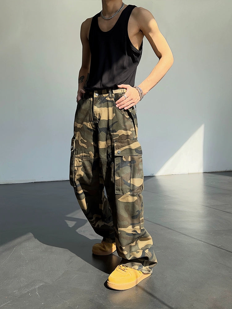 Straight Camouflage Workwear Pants WN5695