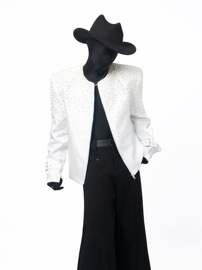 Beads Decor Short Jacket WN23683
