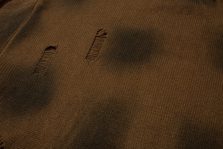 Spray Paint Damage Oversize Knit Sweater WN11431