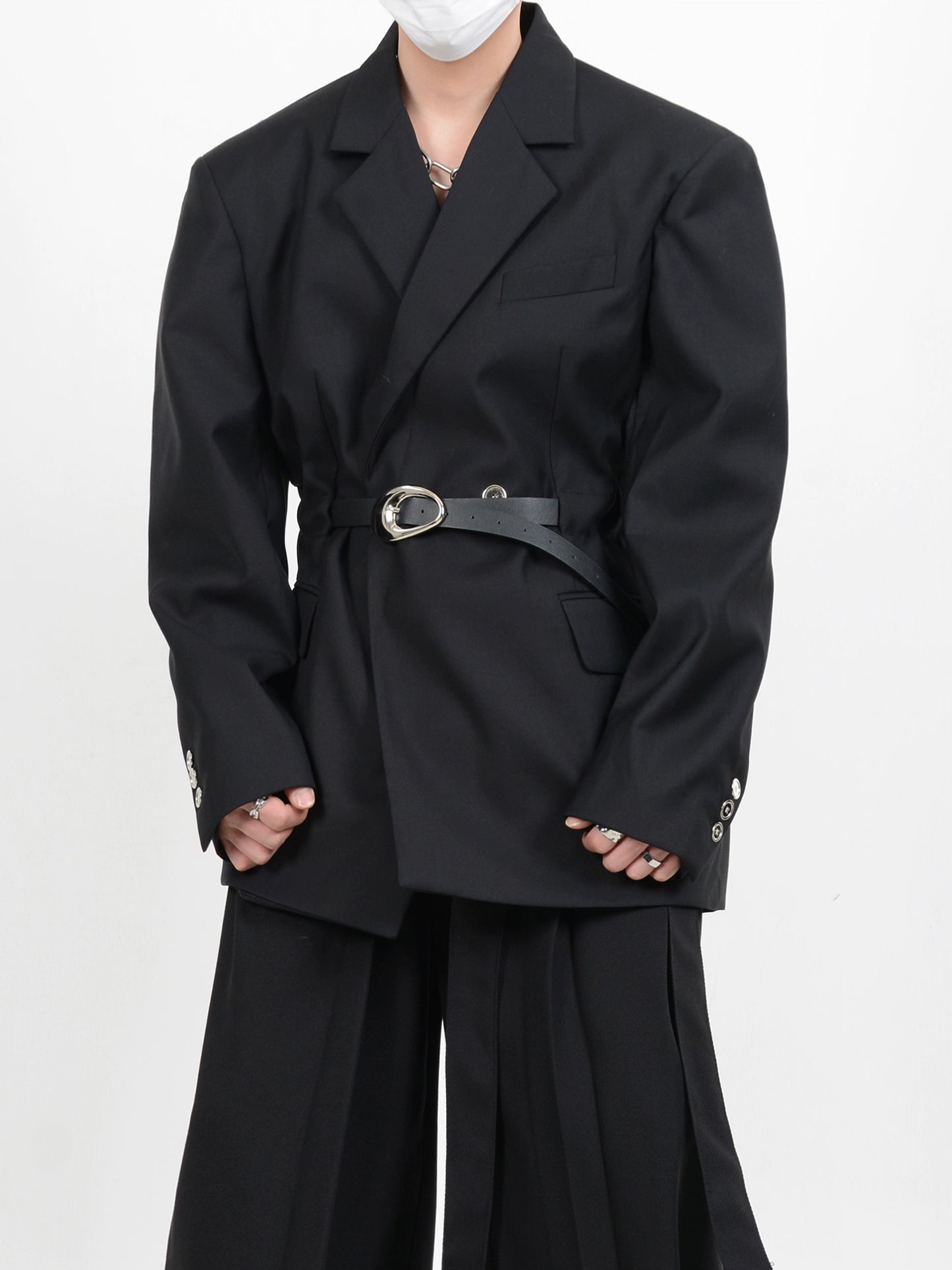 Oversize Belted Tailored Jacket WN5105