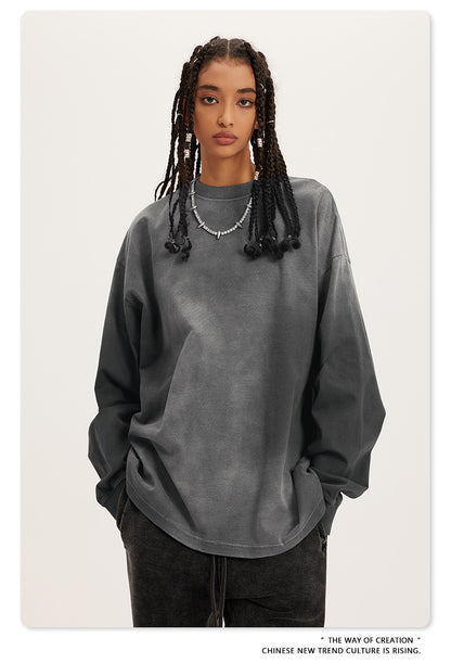 Oversize Washed Long-sleeve t-shirt WN6051