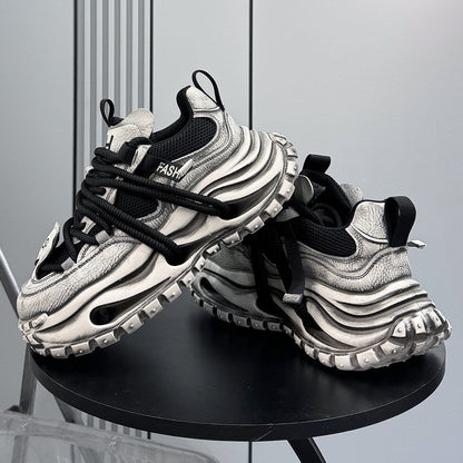 Rope Lace Washed Chunky Sole Sneakers WN24623