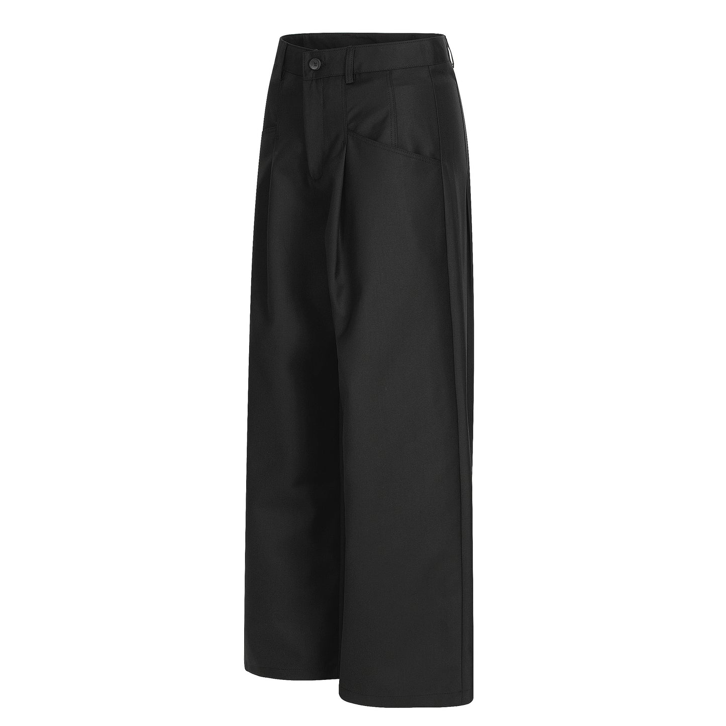 Deconstruction Pleats Draped Wide Leg Trousers WN25894