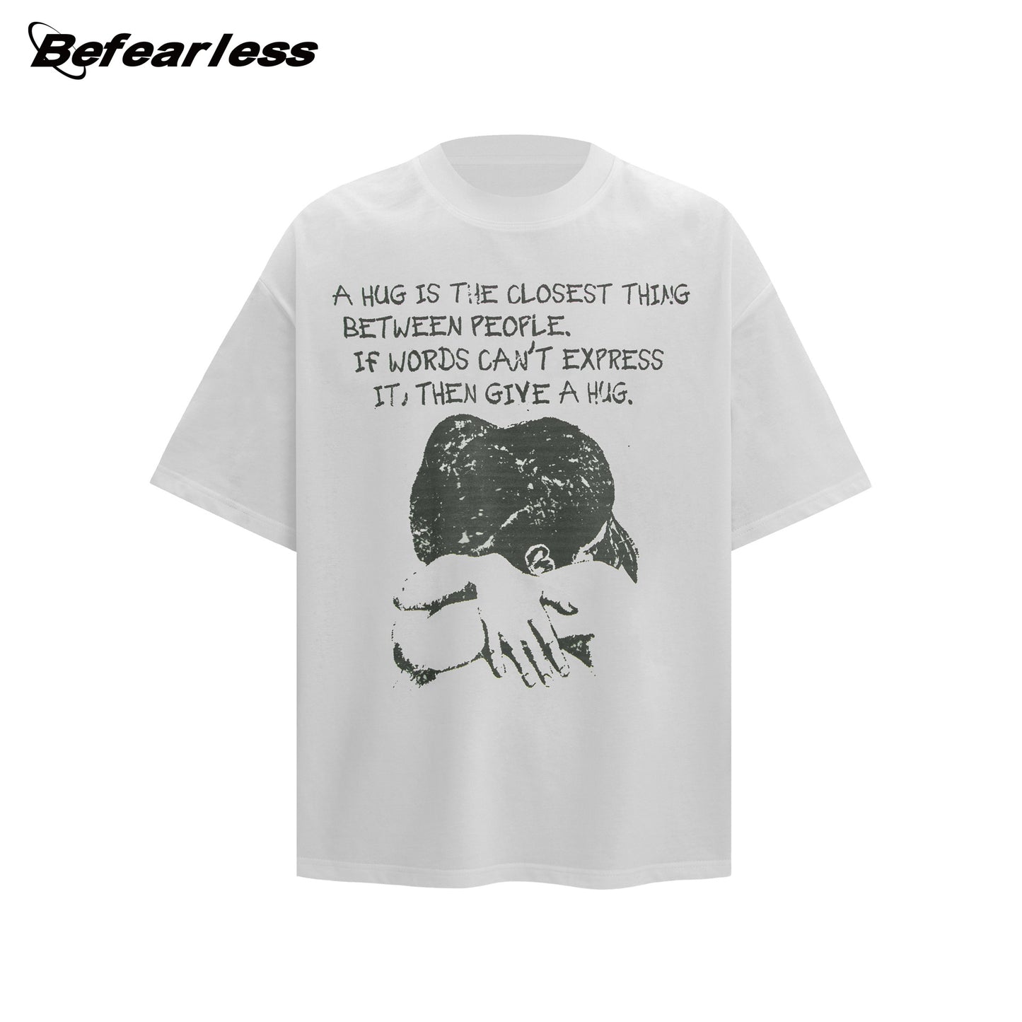 Washed Hug Graphic Oversize Short Sleeve T-Shirt WN26349