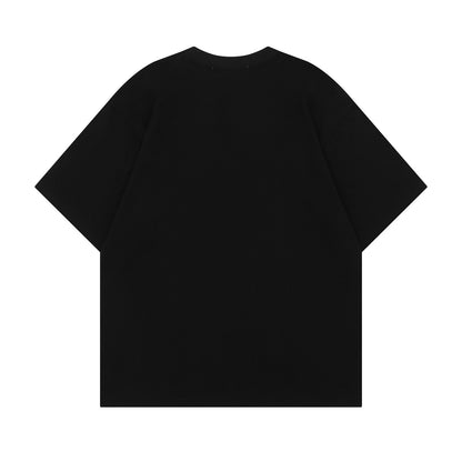 Apple Letter Print Short Sleeve T-Shirt WN26920