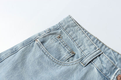 Washed Multi-Pocket Denim Half Pants WN26168