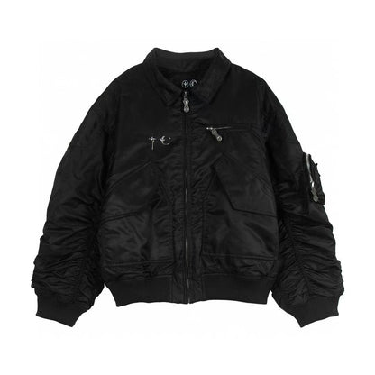 Star Moon Rivet Short Bomber Jacket WN22193