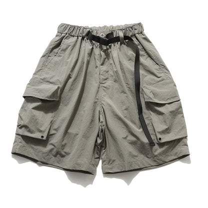Multi-Pocket Wide Leg Cargo Half Pants WN26812
