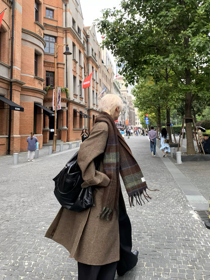 Shoulder-Pad Oversize Thick Coat WN19895