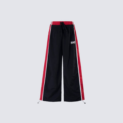 Double Waist Contrast Stripe Wide Leg Sweatpants WN28010