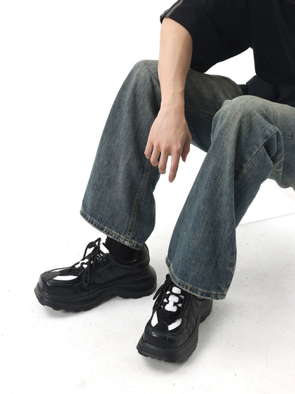 Square Toe Chunky Sole Dad Sneakers WN20770