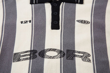 Colorblock Striped Polo Knit Sweater WN11393