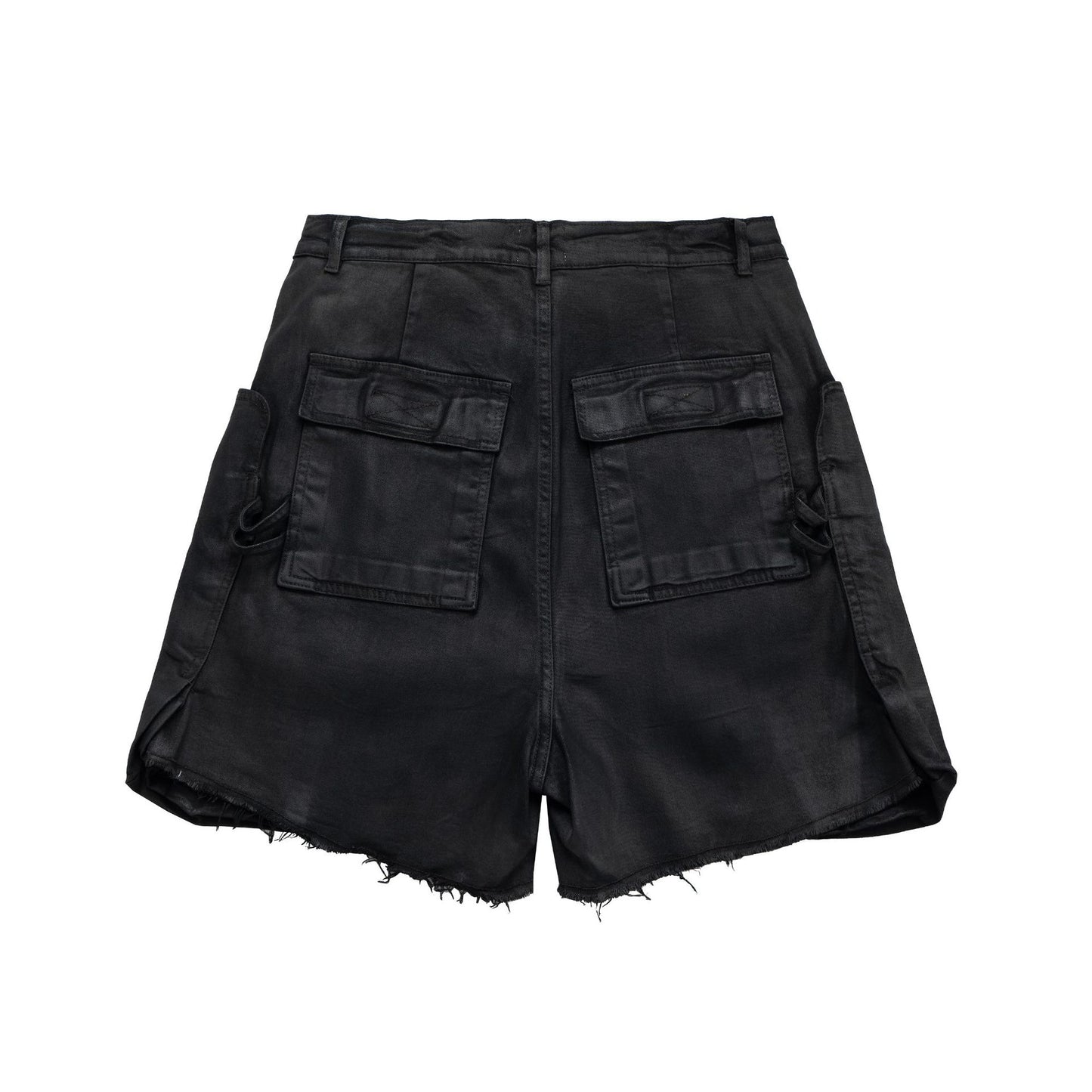 Washed Coating Cargo Pocket Denim Half Pants WN25714