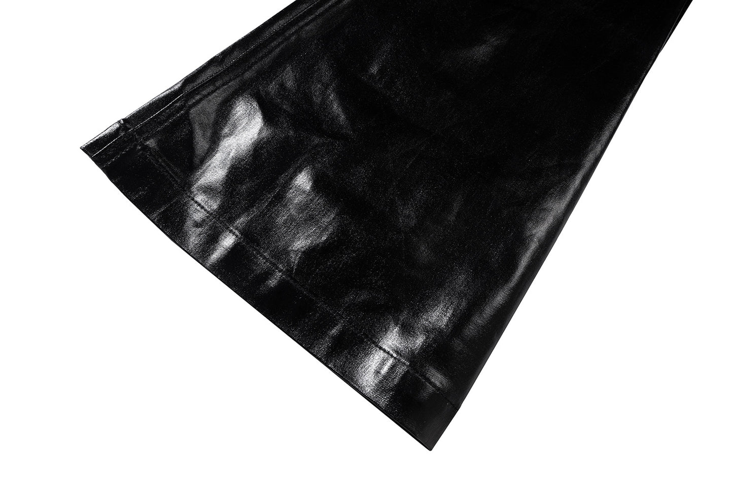 Coated Glossy Flare Denim Jeans WN11356