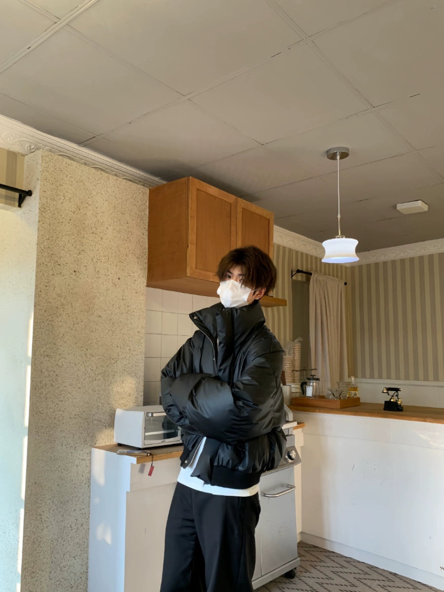 Zipper Design Puffer Jacket WN19739