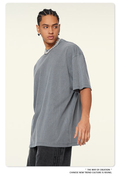 Washed Oversize Short-sleeve T-shirt WN6457
