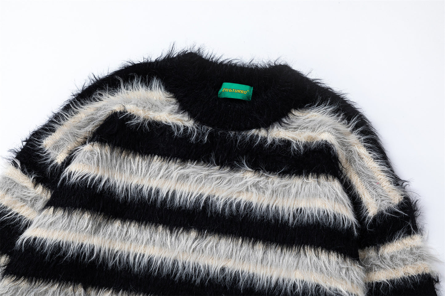 Stripe Oversize Knit Sweater WN11525