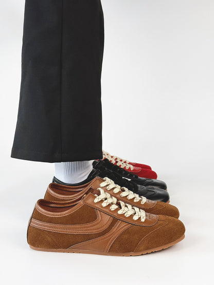 Suede Material Design Derby Sneakers WN19178