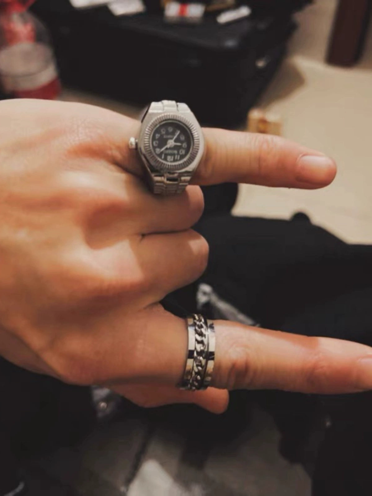 Mini Finger Watch Ring WN21149-K2