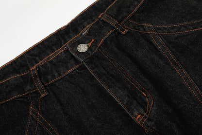 Raw Deconstruction Curved Denim Jeans WN25992