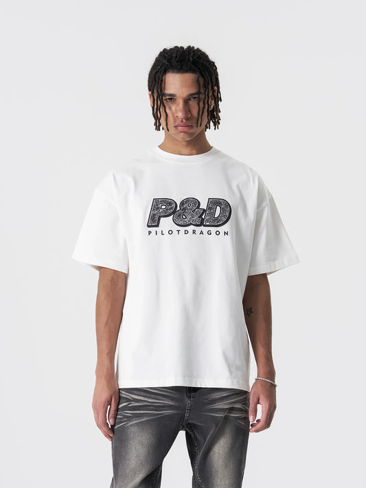 Washed Logo Print Oversize Short Sleeve T-Shirt WN17507