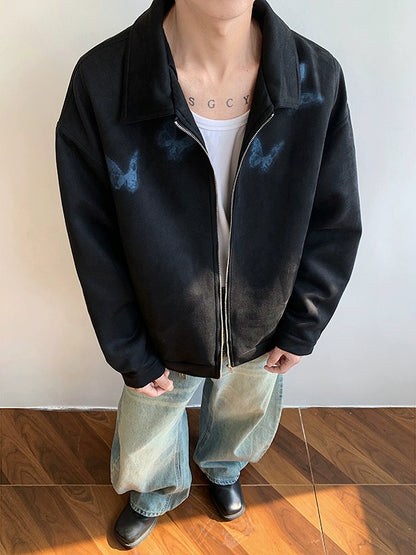 Butterfly Print Desig Zipper Jacket WN19276