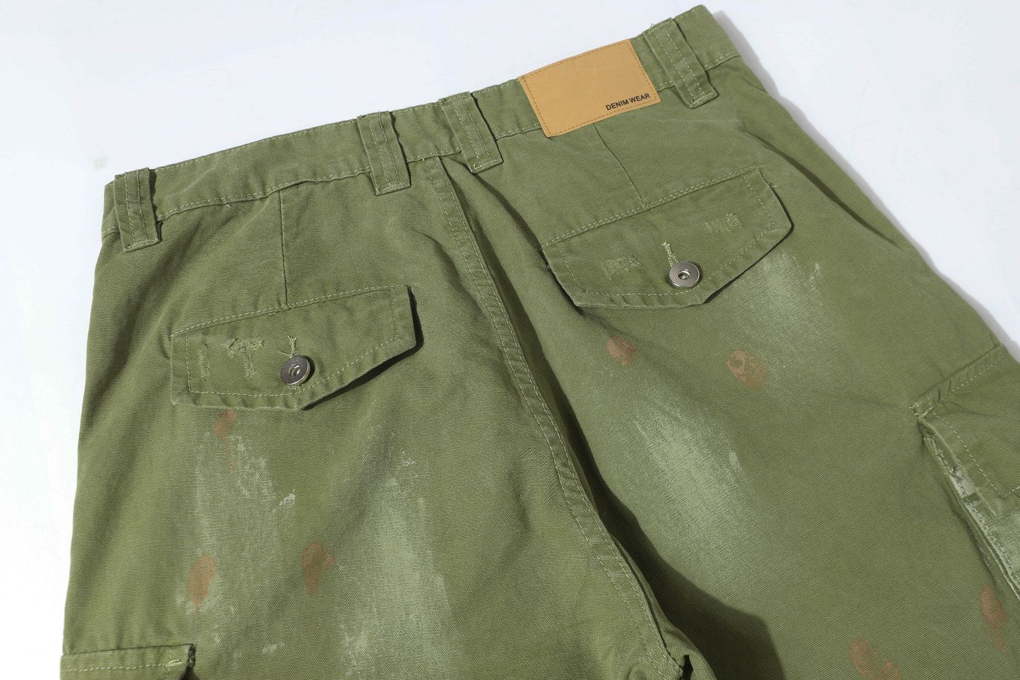 Damage Paint Splatter Multi Pocket Cargo Pants WN26031