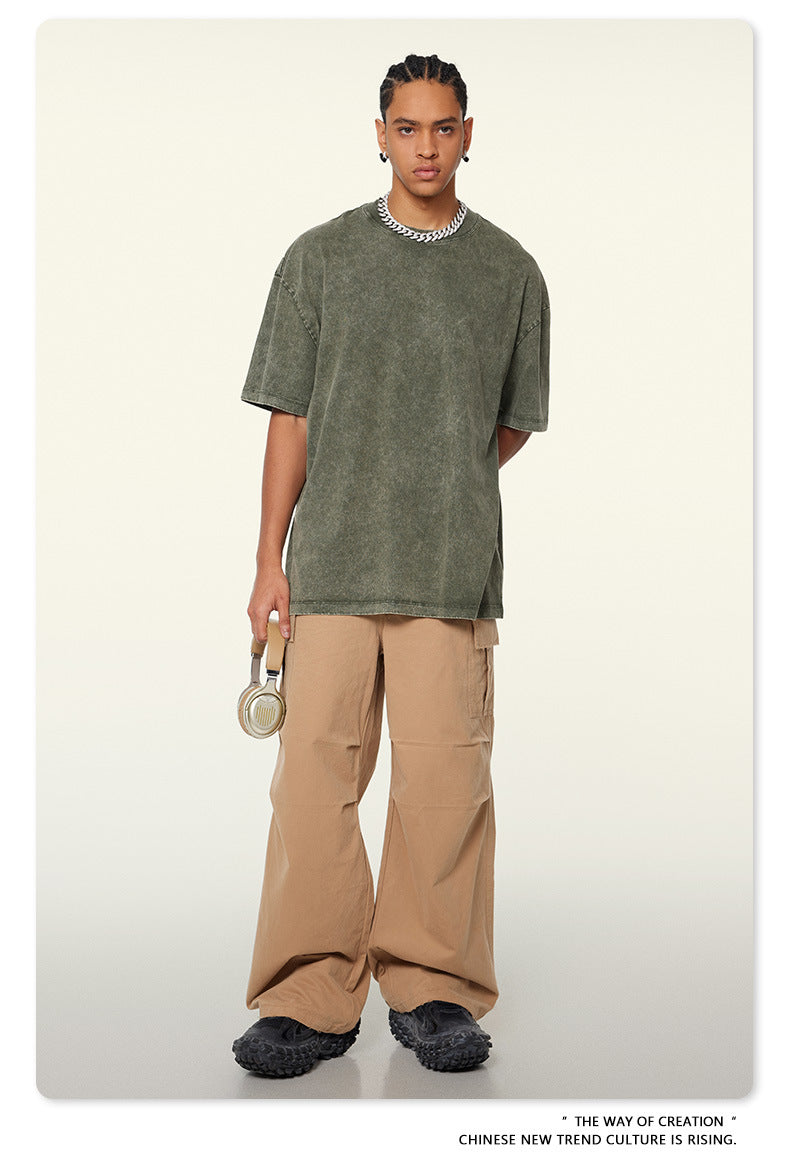 Washed Heavyweight Oversize Short Sleeve T-Shirt WN6078