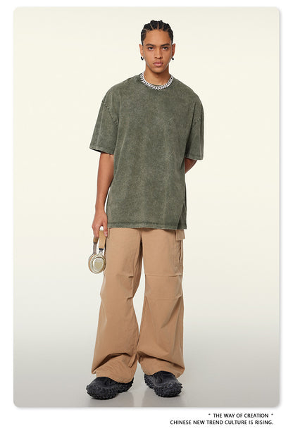 Washed Heavyweight Oversize Short Sleeve T-Shirt WN6078