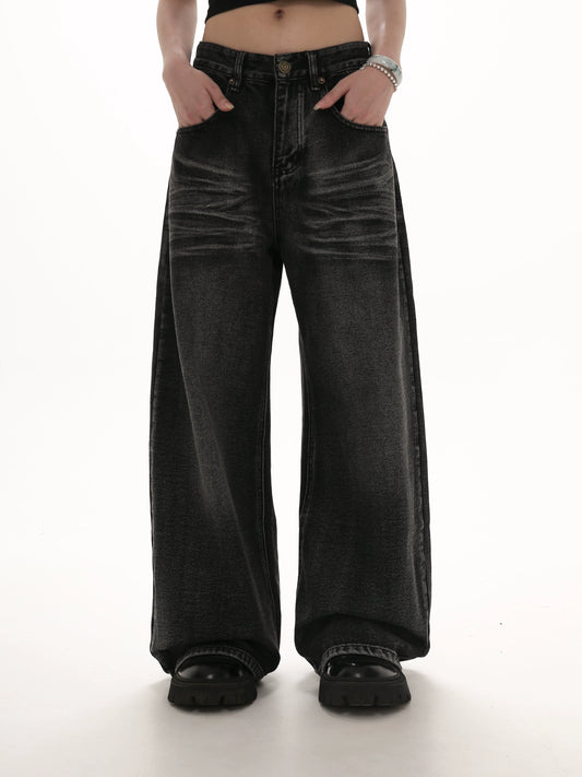 High Waist Wide-leg Denim Jeans WN5639