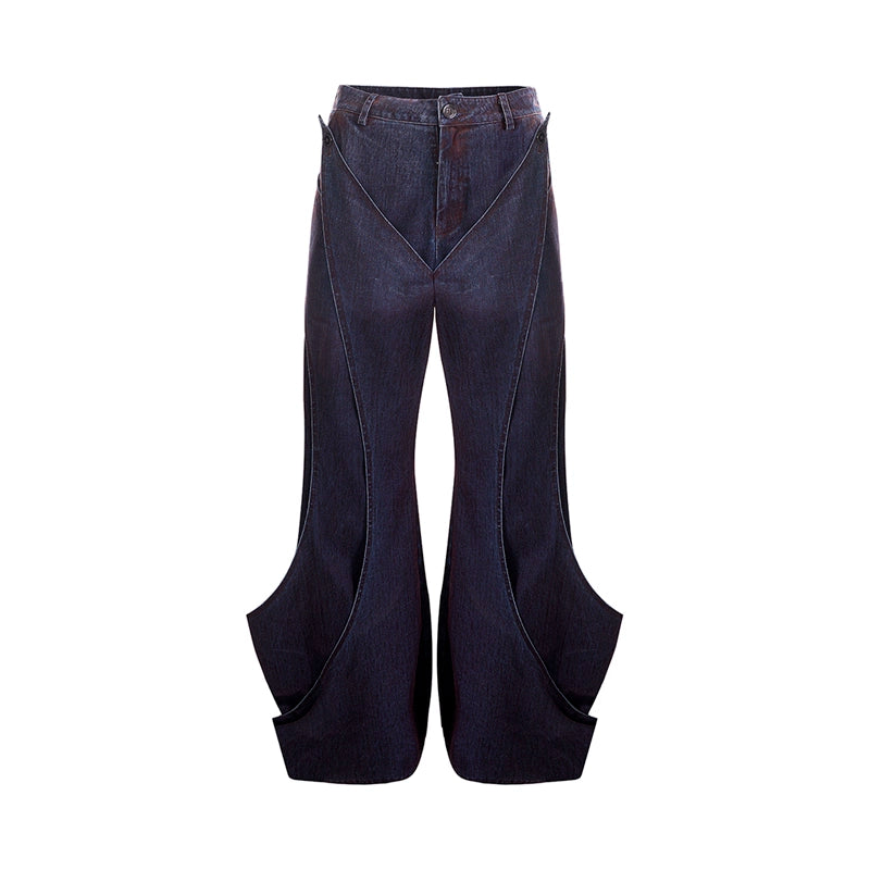 Velvet Gradient Washed Wide-Leg Denim Jeans WN11682