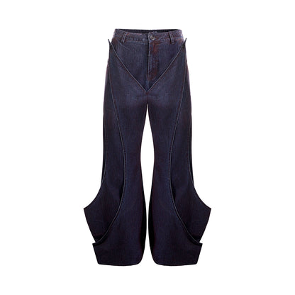 Velvet Gradient Washed Wide-Leg Denim Jeans WN11682