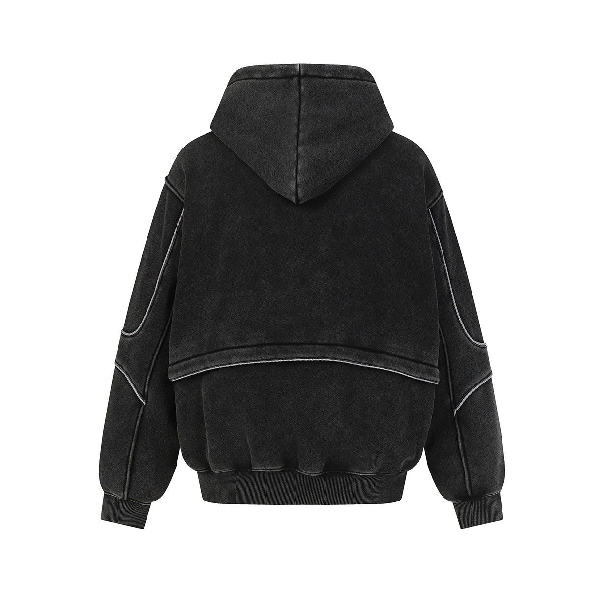 Fleece Lining Washed Pullover Hoodie WN21876