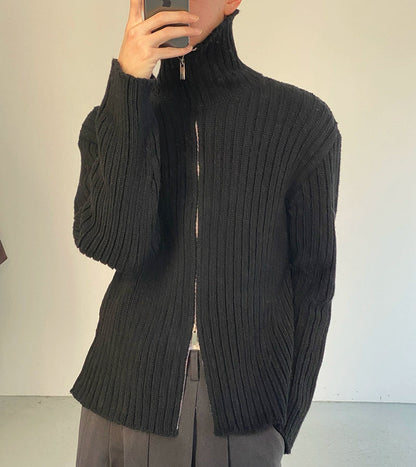 Zipper High-Neck Knit Cardigan WN21662