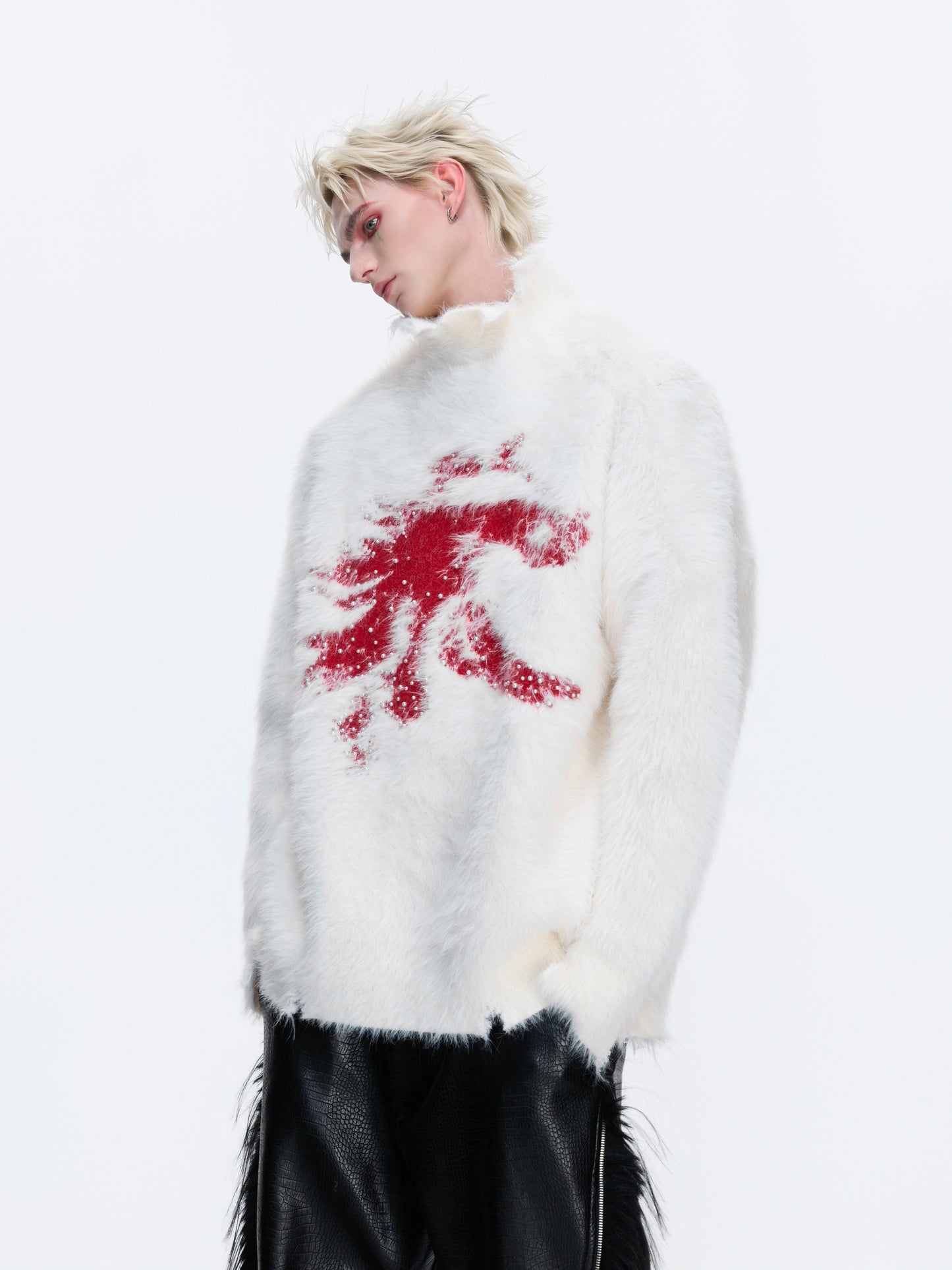 Turtleneck Oversize Knit Sweater WN22682